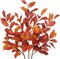 3Pcs Fall Leaves Stems Long Faux Fall Bay Leaves with Branches